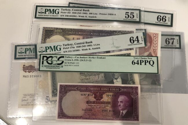 Kağıt paralarda PCGS ve PMG Kağıt paralarda PCGS ve PMG