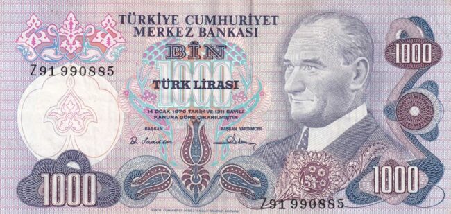 6. Emisyon 1.000 Lira Z91